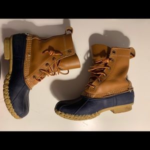 L.L. Bean Navy Blue Duck Boots.